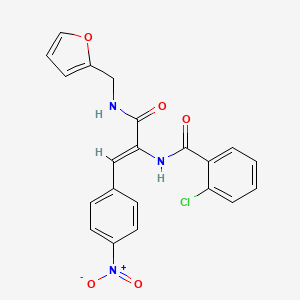 2-chloro-N-[1-{[(2-furylmethyl)amino]carbonyl}-2-(4-nitrophenyl)vinyl]benzamide