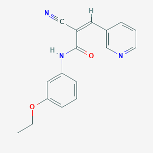 molecular formula C17H15N3O2 B3897971 2-cyano-N-(3-ethoxyphenyl)-3-(3-pyridinyl)acrylamide 