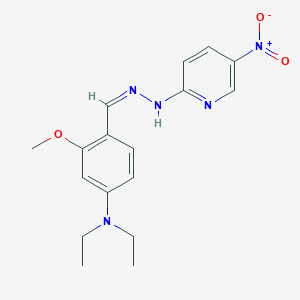 N-[(Z)-[4-(diethylamino)-2-methoxyphenyl]methylideneamino]-5-nitropyridin-2-amine