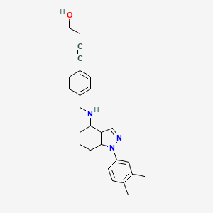 4-[4-[[[1-(3,4-Dimethylphenyl)-4,5,6,7-tetrahydroindazol-4-yl]amino]methyl]phenyl]but-3-yn-1-ol