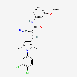 2-cyano-3-[1-(3,4-dichlorophenyl)-2,5-dimethyl-1H-pyrrol-3-yl]-N-(3-ethoxyphenyl)acrylamide