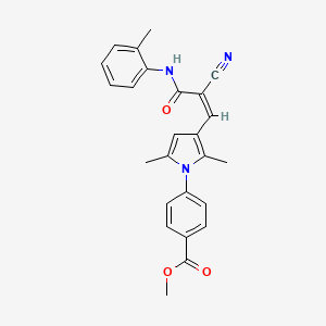 methyl 4-(3-{(1Z)-2-cyano-3-[(2-methylphenyl)amino]-3-oxoprop-1-en-1-yl}-2,5-dimethyl-1H-pyrrol-1-yl)benzoate