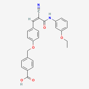 4-[(4-{2-cyano-3-[(3-ethoxyphenyl)amino]-3-oxo-1-propen-1-yl}phenoxy)methyl]benzoic acid