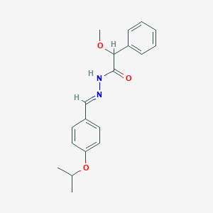 molecular formula C19H22N2O3 B389807 N'-(4-isopropoxybenzylidene)-2-methoxy-2-phenylacetohydrazide 