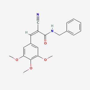 molecular formula C20H20N2O4 B3898070 N-benzyl-2-cyano-3-(3,4,5-trimethoxyphenyl)acrylamide 