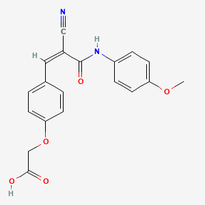 (4-{(1Z)-2-cyano-3-[(4-methoxyphenyl)amino]-3-oxoprop-1-en-1-yl}phenoxy)acetic acid