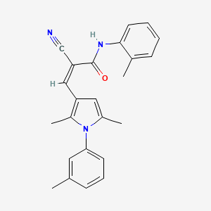 molecular formula C24H23N3O B3898089 (2Z)-2-cyano-3-[2,5-dimethyl-1-(3-methylphenyl)-1H-pyrrol-3-yl]-N-(2-methylphenyl)prop-2-enamide 