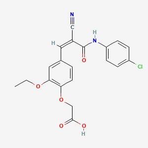 (4-{3-[(4-chlorophenyl)amino]-2-cyano-3-oxo-1-propen-1-yl}-2-ethoxyphenoxy)acetic acid