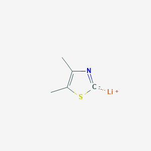 molecular formula C5H6LiNS B038981 lithium;4,5-dimethyl-2H-1,3-thiazol-2-ide CAS No. 122823-24-9