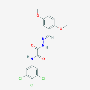 2-[2-(2,5-dimethoxybenzylidene)hydrazino]-2-oxo-N-(3,4,5-trichlorophenyl)acetamide