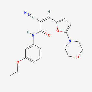 2-cyano-N-(3-ethoxyphenyl)-3-[5-(4-morpholinyl)-2-furyl]acrylamide