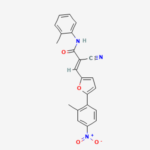 2-cyano-3-[5-(2-methyl-4-nitrophenyl)-2-furyl]-N-(2-methylphenyl)acrylamide