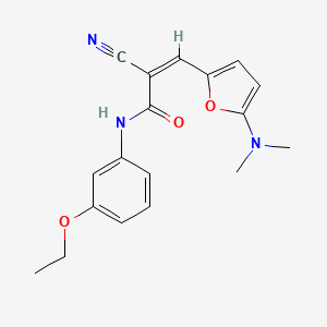 molecular formula C18H19N3O3 B3898122 (2Z)-2-cyano-3-[5-(dimethylamino)furan-2-yl]-N-(3-ethoxyphenyl)prop-2-enamide 