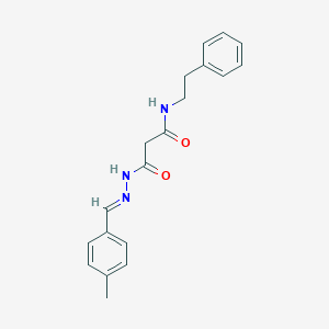 3-[2-(4-methylbenzylidene)hydrazino]-3-oxo-N-(2-phenylethyl)propanamide