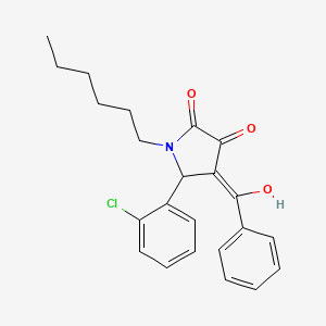 (4Z)-5-(2-chlorophenyl)-1-hexyl-4-[hydroxy(phenyl)methylidene]pyrrolidine-2,3-dione