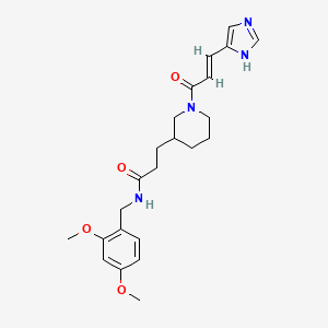 molecular formula C23H30N4O4 B3898158 N-(2,4-dimethoxybenzyl)-3-{1-[(2E)-3-(1H-imidazol-4-yl)-2-propenoyl]-3-piperidinyl}propanamide 