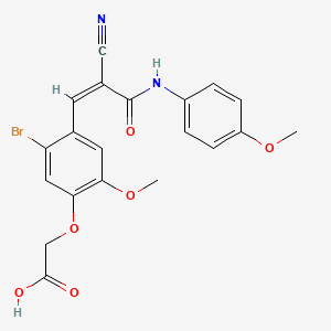 (5-bromo-4-{(1Z)-2-cyano-3-[(4-methoxyphenyl)amino]-3-oxoprop-1-en-1-yl}-2-methoxyphenoxy)acetic acid