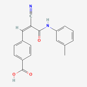 molecular formula C18H14N2O3 B3898173 4-{2-cyano-3-[(3-methylphenyl)amino]-3-oxo-1-propen-1-yl}benzoic acid 