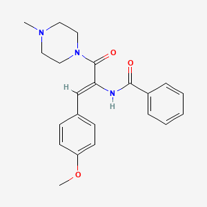 N-{2-(4-methoxyphenyl)-1-[(4-methyl-1-piperazinyl)carbonyl]vinyl}benzamide