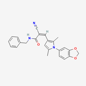 3-[1-(1,3-benzodioxol-5-yl)-2,5-dimethyl-1H-pyrrol-3-yl]-N-benzyl-2-cyanoacrylamide