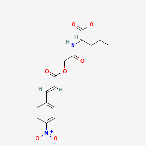 methyl N-({[3-(4-nitrophenyl)acryloyl]oxy}acetyl)leucinate