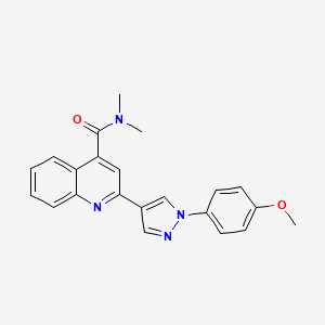 2-[1-(4-methoxyphenyl)-1H-pyrazol-4-yl]-N,N-dimethylquinoline-4-carboxamide