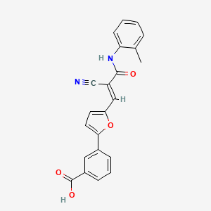 3-(5-{2-cyano-3-[(2-methylphenyl)amino]-3-oxo-1-propen-1-yl}-2-furyl)benzoic acid