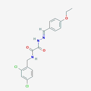 molecular formula C18H17Cl2N3O3 B389822 N-(2,4-dichlorobenzyl)-2-[2-(4-ethoxybenzylidene)hydrazino]-2-oxoacetamide 