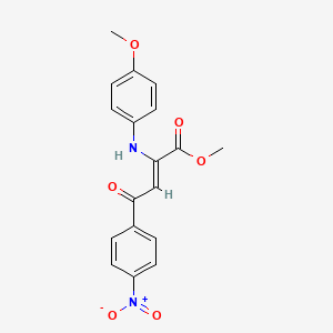 methyl 2-[(4-methoxyphenyl)amino]-4-(4-nitrophenyl)-4-oxo-2-butenoate