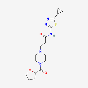 N-(5-cyclopropyl-1,3,4-thiadiazol-2-yl)-3-[4-(oxolane-2-carbonyl)piperazin-1-yl]propanamide