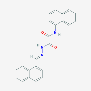 molecular formula C23H17N3O2 B389826 N-(1-Naphthyl)-2-(2-(1-naphthylmethylene)hydrazino)-2-oxoacetamide 