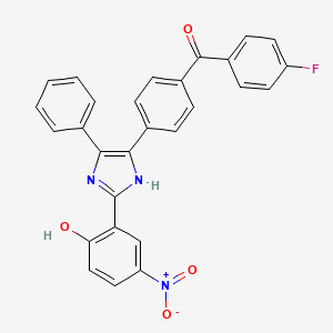 (4-fluorophenyl){4-[2-(2-hydroxy-5-nitrophenyl)-4-phenyl-1H-imidazol-5-yl]phenyl}methanone