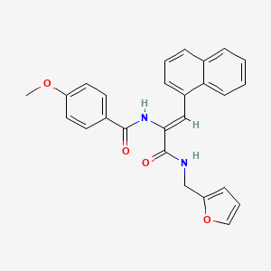 molecular formula C26H22N2O4 B3898301 N-[1-{[(2-furylmethyl)amino]carbonyl}-2-(1-naphthyl)vinyl]-4-methoxybenzamide 