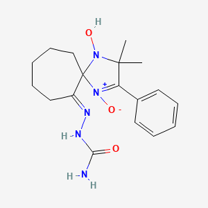 4-hydroxy-3,3-dimethyl-2-phenyl-1,4-diazaspiro[4.6]undec-1-en-6-one semicarbazone 1-oxide