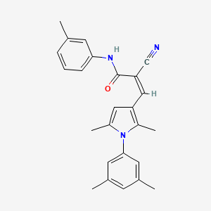 molecular formula C25H25N3O B3898313 (Z)-2-cyano-3-[1-(3,5-dimethylphenyl)-2,5-dimethylpyrrol-3-yl]-N-(3-methylphenyl)prop-2-enamide 