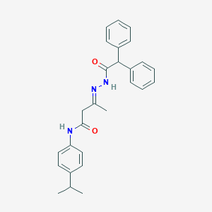 molecular formula C27H29N3O2 B389835 3-[(diphenylacetyl)hydrazono]-N-(4-isopropylphenyl)butanamide 