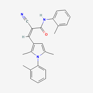 molecular formula C24H23N3O B3898399 2-cyano-3-[2,5-dimethyl-1-(2-methylphenyl)-1H-pyrrol-3-yl]-N-(2-methylphenyl)acrylamide 