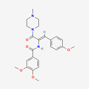 3,4-dimethoxy-N-{2-(4-methoxyphenyl)-1-[(4-methyl-1-piperazinyl)carbonyl]vinyl}benzamide