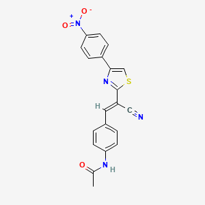 N-(4-{2-cyano-2-[4-(4-nitrophenyl)-1,3-thiazol-2-yl]vinyl}phenyl)acetamide