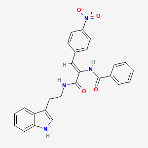 N-[1-({[2-(1H-indol-3-yl)ethyl]amino}carbonyl)-2-(4-nitrophenyl)vinyl]benzamide