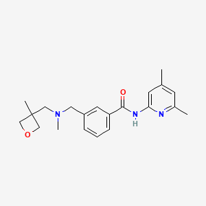 molecular formula C21H27N3O2 B3898484 N-(4,6-dimethylpyridin-2-yl)-3-({methyl[(3-methyloxetan-3-yl)methyl]amino}methyl)benzamide 