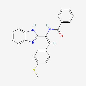 molecular formula C23H19N3OS B3898494 N-{1-(1H-benzimidazol-2-yl)-2-[4-(methylthio)phenyl]vinyl}benzamide 