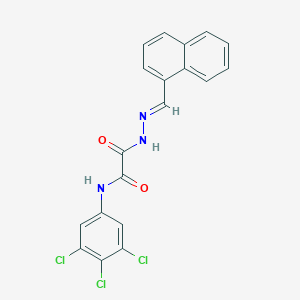 2-[2-(1-naphthylmethylene)hydrazino]-2-oxo-N-(3,4,5-trichlorophenyl)acetamide
