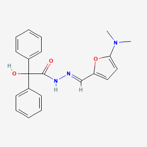 N'-{[5-(dimethylamino)-2-furyl]methylene}-2-hydroxy-2,2-diphenylacetohydrazide