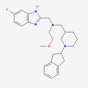 N-[[1-(2,3-dihydro-1H-inden-2-yl)piperidin-3-yl]methyl]-N-[(6-fluoro-1H-benzimidazol-2-yl)methyl]-2-methoxyethanamine