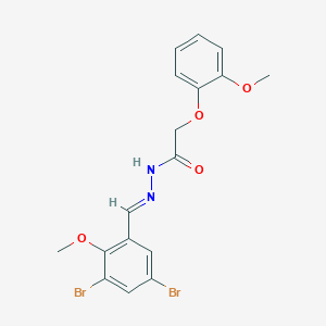 N'-(3,5-dibromo-2-methoxybenzylidene)-2-(2-methoxyphenoxy)acetohydrazide