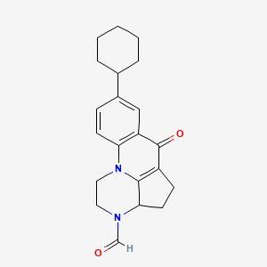 5-cyclohexyl-8-oxo-1,13-diazatetracyclo[7.6.1.02,7.012,16]hexadeca-2(7),3,5,9(16)-tetraene-13-carbaldehyde