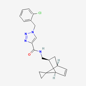 1-[(2-chlorophenyl)methyl]-N-[[(1R,2S,4S)-spiro[bicyclo[2.2.1]hept-5-ene-7,1'-cyclopropane]-2-yl]methyl]triazole-4-carboxamide