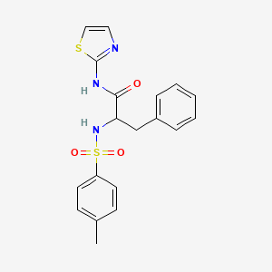 molecular formula C19H19N3O3S2 B3898574 N-[(4-methylphenyl)sulfonyl]-N-1,3-thiazol-2-ylphenylalaninamide 