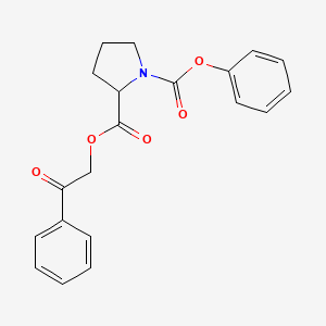 2-O-phenacyl 1-O-phenyl pyrrolidine-1,2-dicarboxylate